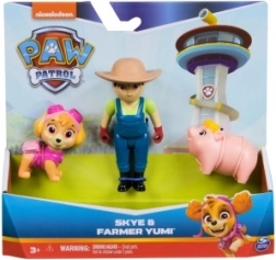 Set Paw Patrol-figuren Skye en boerin Yumi met biggetje
