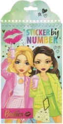 Set créatif collage par numéros – 12 feuilles et 6 feuilles d’autocollants