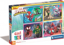 CLEMENTONI Puzzel Spidey en zijn geweldige vrienden 4-in-1 (12+16+20+24 stukjes)