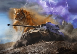 Puzzle TREFL Premium Plus World of Tanks: Tiger II 1000 stukjes