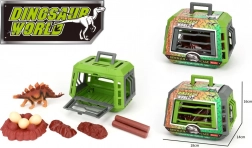 Dinosaurus in kooi met accessoires