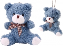 Blauwe Pluchen Teddybeer Kleine Hanger 10 cm