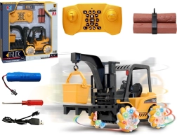 Chariot élévateur RC avec rotation à 360° et roues lumineuses