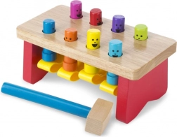 Houten hamertafel MELISSA & DOUG met kleurrijke pinnen