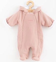 Combinaison d’hiver pour bébé avec capuche NEW BABY Frosty rose 74 (6–9 mois)