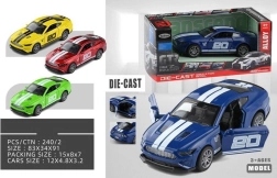 Voiture métallique à rétrofriction avec rayures