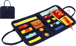 Educational felt busy board with zippers, buttons and buckles 24 × 27 × 4 cm
