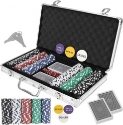 Pokerset 300 fiches in aluminiumkoffer