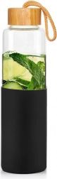 Glazen waterfles met siliconen hoes 600 ml