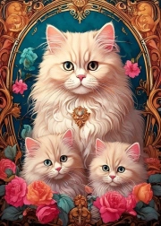 Puzzle Trio de chats 300 pièces BLUEBIRD