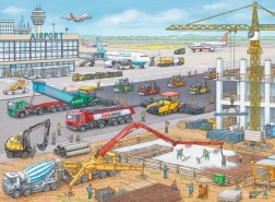 RAVENSBURGER children's puzzle – Airport construction site, 100 XXL pieces