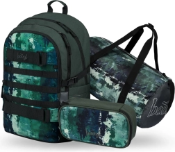 Set BAAGL Skate Forest: backpack, pencil case, and sports bag