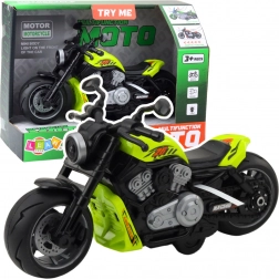 Green Motorcycle Toy with Effects