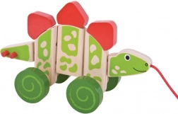 Houten trekdinosaurus stegosaurus Bigjigs Baby
