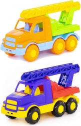 Plastic brandweerauto met uitschuifbare ladder