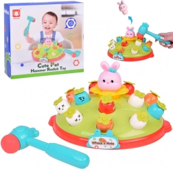 Sla met het hamertje – spel met worteltjes en konijntje