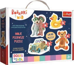 Puzzle pour bébé Bonne nuit TREFLÍCI 4-en-1 (3–6 pièces)