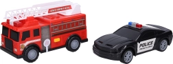 Politie- en brandweerauto met effecten 23 cm