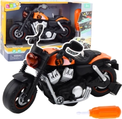 Motor om uit elkaar te halen en in elkaar te zetten met licht- en geluidseffecten - Oranje