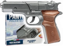 Pistolet de poche de police en métal à amorces PANTHER Silver, 8 coups