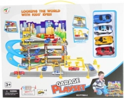 Driedelige parkeergarage met autootjes