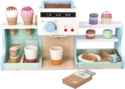 Houten ijssalon en koffiebar voor kinderen