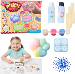 Kreatives DIY-Set zur Herstellung von Antistress-Squishies – Katzentatze, 44 Teile