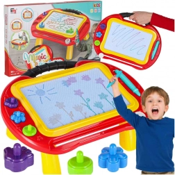 Magnetisch tekenbord 2-in-1 met znikopis, tafeltje en stempels