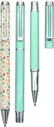 Coffret cadeau CONCORDE Stella – stylo-bille et roller, bleu clair