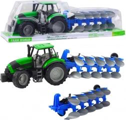 Groene tractor met ploeg 50 cm
