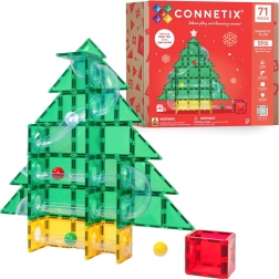 Connetix Christmas Edition Christmas Tree Ball Run – magnetic building set, 71 pieces