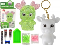 DIY Diamond Deer Set – 3D Crystal Keychain – Green
