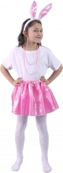 Kostuum konijntje met roze rok en konijnenoren