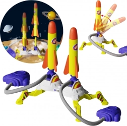 Woopie Dual Foam Rocket Launcher, 6 pcs