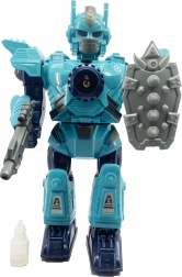Robot Mecha met stoom-effect, licht en geluid 32 cm – blauw