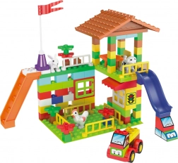 L-W Toys Junior Bausteine Bauernhof – Baukasten für die Kleinsten, 120 Stk.