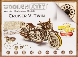 WOODEN CITY 3D-puzzel Motorfiets Cruiser V-Twin 168 onderdelen