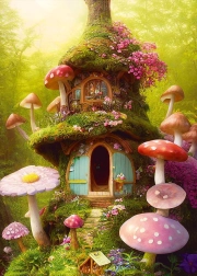 Mushroom Cottage Puzzle 1000 Pieces