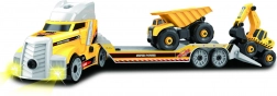 Schroefbare autotransporter met bouwmachines 62 cm met licht en geluid