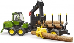Bruder houttransporter John Deere 1210E met kraan 1:16