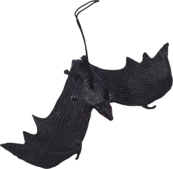 Rubberen vleermuis zwart 3+