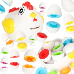 Educatieve puzzel Kip met eivormensorteerder