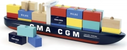 Wooden container ship CMA CGM Jules Verne – VILAC puzzle