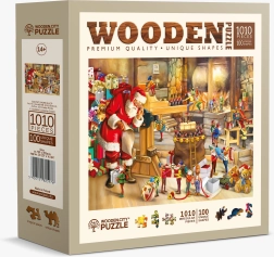 Houten puzzel Wooden City Werkplaats van de Kerstman 1010 stukjes