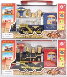 Rokende plastic locomotief op batterijen