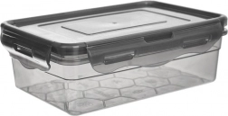 Plastic voedselcontainer met deksel en siliconen afdichting, grijs, 850 ml