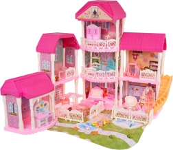 Mega poppenhuis voor prinsessen met accessoires