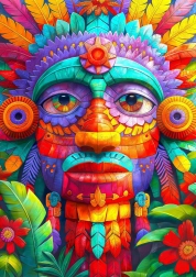 Enjoy the Colorful Totem Puzzle 1000 Pieces