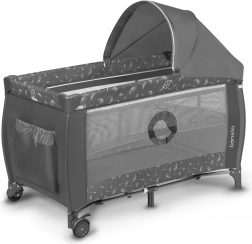 Reisbedje voor kinderen Lionelo Sven Plus grijs