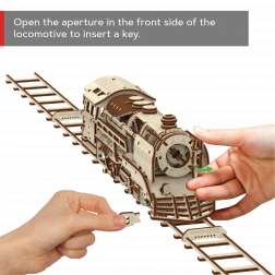 Houten 3D-puzzel WOODEN CITY Express met rails